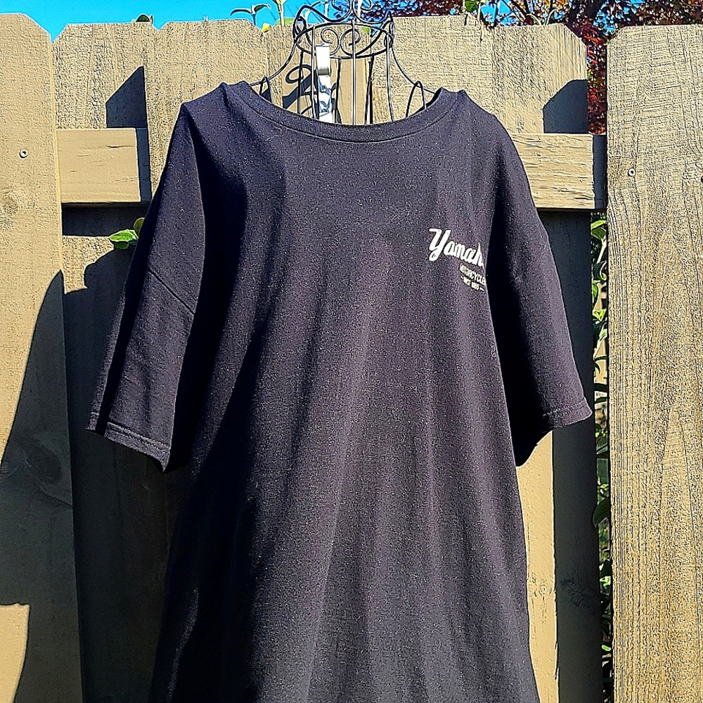 XL S/s Yamaha Biker shirt. Black.